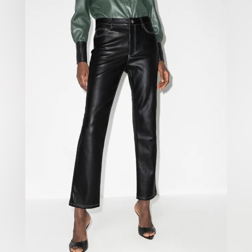 STAUD FAUX Black Leather Pants ❤️NWT IN STORES❤️